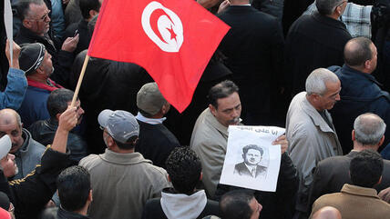 Demonstration of the UGTT in Tunis (photo: dapd)