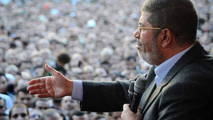 الرئيس المصري محمد مرسي. 23 نوفمبر 2012 . إ ب أ