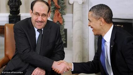 US president Barack Obama and the Iraqi Prime Minister Nuri al-Maliki (photo: picture-alliance/dpa)