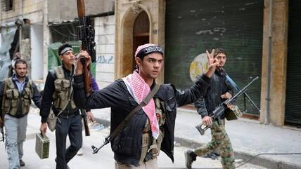 Soldiers of the Free Syrian Army in Aleppo (photo: AFP/Getty Images)