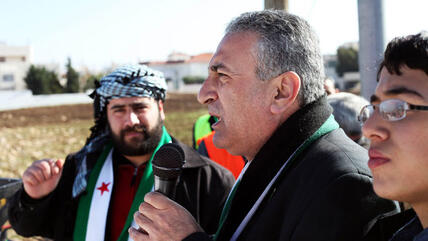 Kamal al-Labwani during an anti-Assad rally in Amman, Jordan (photo: Mohammad Hannon/AP/dapd)