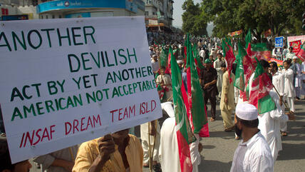 People protesting against the controversial American anti-Islam film in Islamabad, Pakistan, on 21 September 2012 (photo: AP Photo)