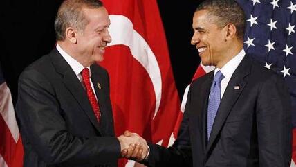 Turkey's Prime Minister Erdogan and US President Obama at the Nuclear Security Summit in Seoul on 25 March 2012 (photo: Reuters)