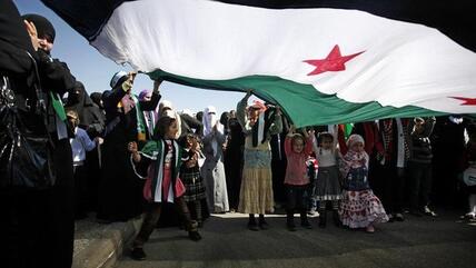 Anti-Assad protests in Jordan (photo: AP)