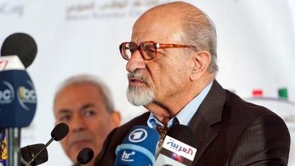 Haitham Al-Maleh gemeinsam mit Burhan Ghalioun, der Vorsitzende des im Exil gebildeten Nationalrats der syrischen Opposition (h.); Foto: Nicolas Fauque/ABACAPRESS.COM