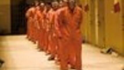 أحد مشاهد الفيلم التي تجسد السجناء في سجن أبو غريب،الصورة: برليناله