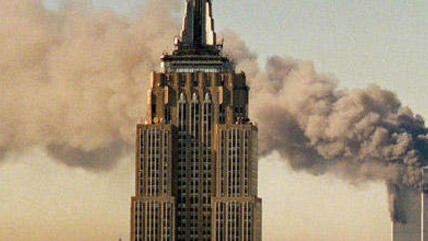 The twin towers after impact on 11 September 2001 (photo: AP)