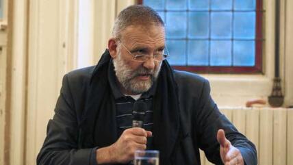 Italian priest Paolo Dall'Oglio, expelled from Syria by Bashar al-Assad's government in June takes part in a conference on the theme 'Syrian Christians', on September 25, 2012 in Paris (photo: AFP/GettyImages)