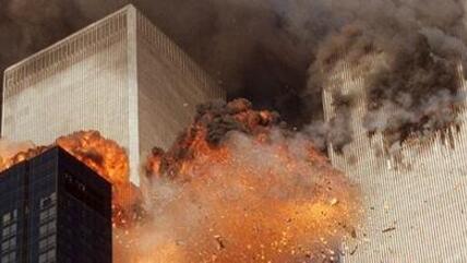 Explosion at the World Trade Centre on 11 September 2011 (photo: AP)
