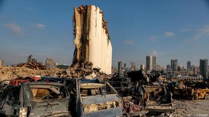 Lebanon, aftermath of the explosion in the port of Beirut.