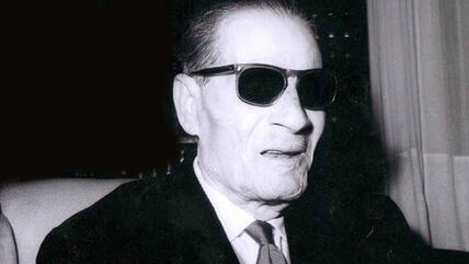 Egyptian intellectual, reformer and cultural politician Taha Hussein.