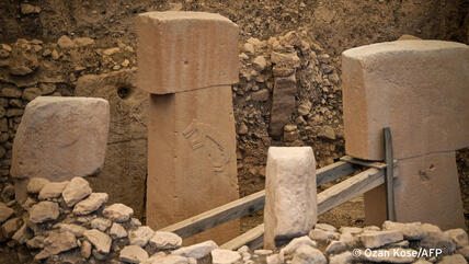 Mysterious: the carved T-shaped megaliths at the prehistoric Gobekli Tepe near Sanliurfa, Turkey.