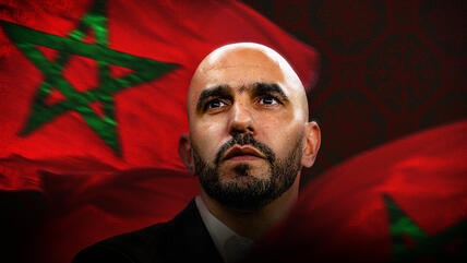 المدرب الوطني المغربي وليد الركراكي في مونديال قطر 2022 . 