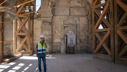 موقع بناء كنيسة القديسة الطاهرة في الموصل - العراق.