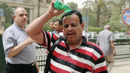 موجة الحر في القاهرة - مصر.