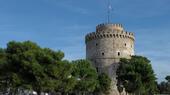 البرج الأبيض - من أبرز معالم مدينة تيسالونيكي في اليونان. Der Weiße Turm - Das Wahrzeichen der Stadt Thessaloniki in Griechenland (Bild: picture-alliance/dpa)