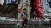 Vertriebene palästinensische Kinder im Gazastreifen