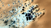 A satellite image of a gold mine in Sudan.