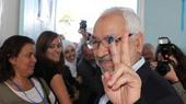 Rachid Ghannouchi, leader of the Ennahda party, after casting his vote in the recent Tunisian election (photo: Mounir Souissi/DW)