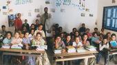 Students in their classroom in Essaouira during a visit of the 'book caravan' (photo: Regina Keil-Sagawe)