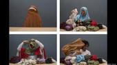 Beneath the scarves: Muslim women who cover their heads are not marionettes of their beliefs, says video artist Nilbar Gures. Four still images shown here are taken from her 2006 performance, "Soyunma/Undressing", in which she unravels one veil after the other while mumbling the names of the women in her family