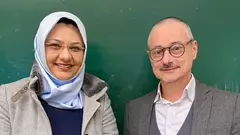 Fahima Ulfat, professor of Islamic religious education, (left), and Asher Mattern, lecturer in Jewish theology, jurisprudence and hermeneutics