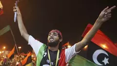 People celebrating in Tripoli (photo: AP)