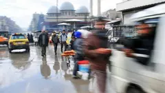 Hauptverkehrsstraße in dem von Rebellen kontrollierten Teil Aleppos; Foto: Bulent Kilic/AFP/Getty Images
