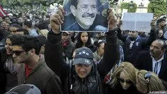 مظاهرات احتجاجية بعد اغتيال شكري بلعيد. أ ف ب
