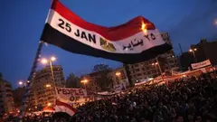 Protests on Tahrir Square at Night (photo: AP)