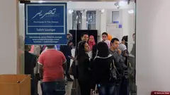 Eingang zur Tahrir Lounge in Kairo; Foto: Hammuda Bdewi