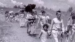 Palästinensische Flüchtlinge während der Nakba; Foto: Public Domain