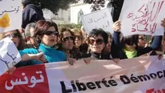 Demonstration for Secularism in Tunisia in spring 2011 (photo: Lina Ben Mhenni/DW)