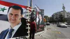 Bashar al-Assad election posters in Damascus, May 2021.