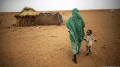 A woman with her child in Darfur, Western Sudan.