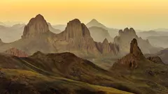  منظر لجبال اسكرام بالمحمية الطبيعية للأهقار - تمنراست - الجزائر.  