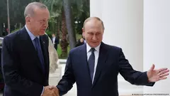 الرئيس التركي رجب طيب إردوغان والرئيس الروسي فلاديمير بوتين.