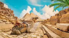 بدأت ألوان أحجار أهرامات الجيزة في مصر في التغير مع ظهور تشققات بسبب ارتفاع درجات الحرارة.