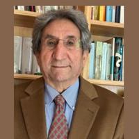 Dr. Behrooz Bayat. Foto: Privat Dr. Behrooz Bayat in Anzug und Krawatte vor einem Bücherregal.