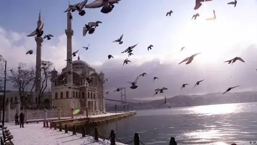 Die Ortaköy-Moschee in Istanbul
